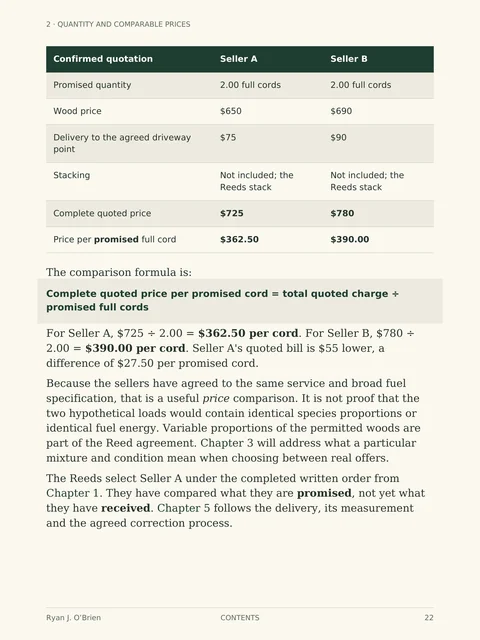 Actual page 22: Compare two complete quotes